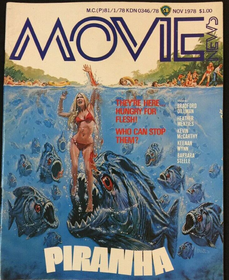 MOVIE NEWS magazine side cover  November 1978