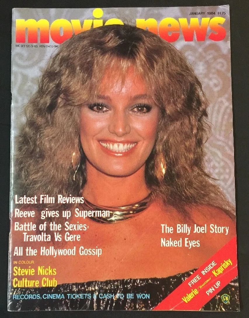 MOVIE NEWS magazine side cover  January 1984