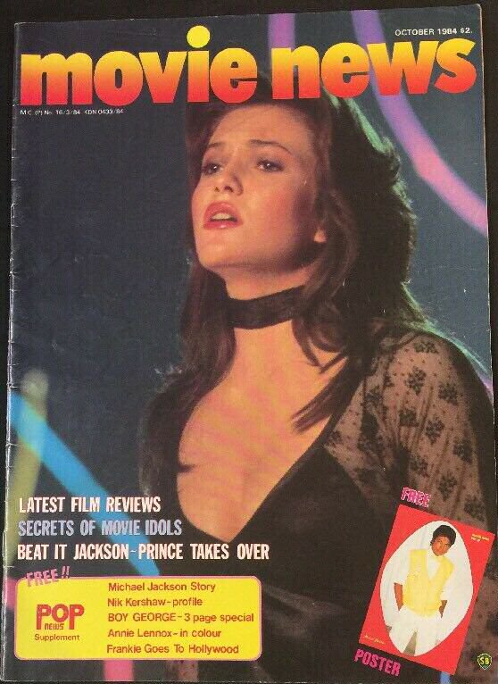 MOVIE NEWS magazine side cover  October 1984