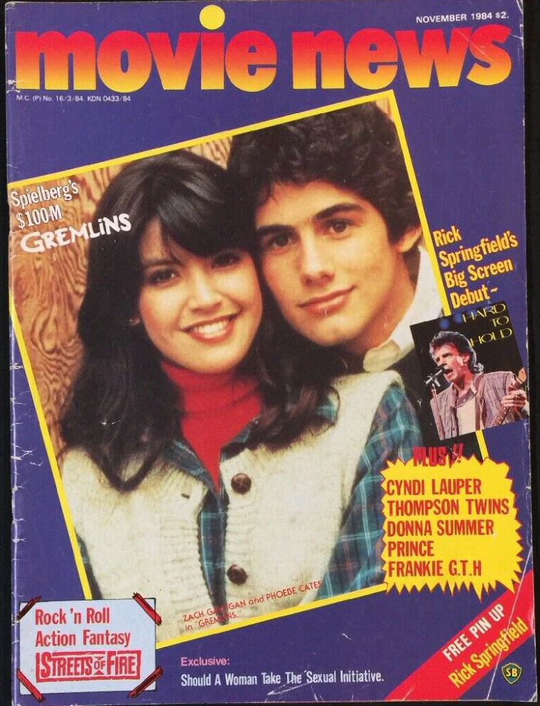 MOVIE NEWS magazine side cover  November 1984