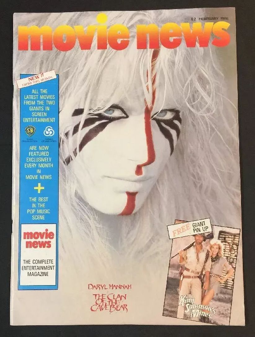 MOVIE NEWS magazine side cover  February 1986