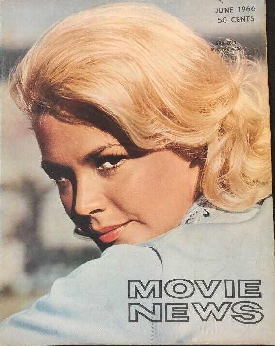 MOVIE NEWS magazine side cover  June 1966