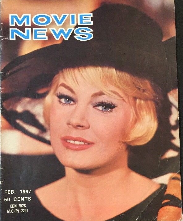 MOVIE NEWS magazine side cover  February 1967