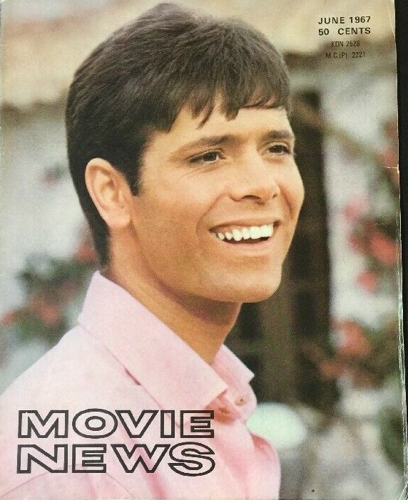 MOVIE NEWS magazine side cover  June 1967