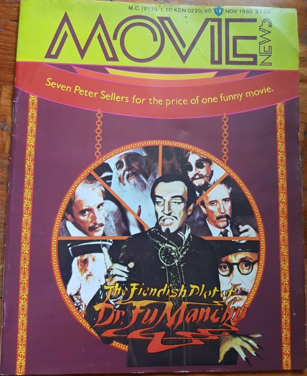 MOVIE NEWS magazine side cover  November 1980
