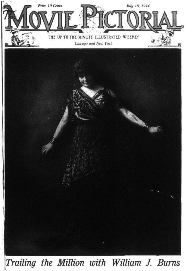 MOVIE PICTORIAL magazine side cover 18 July 1914