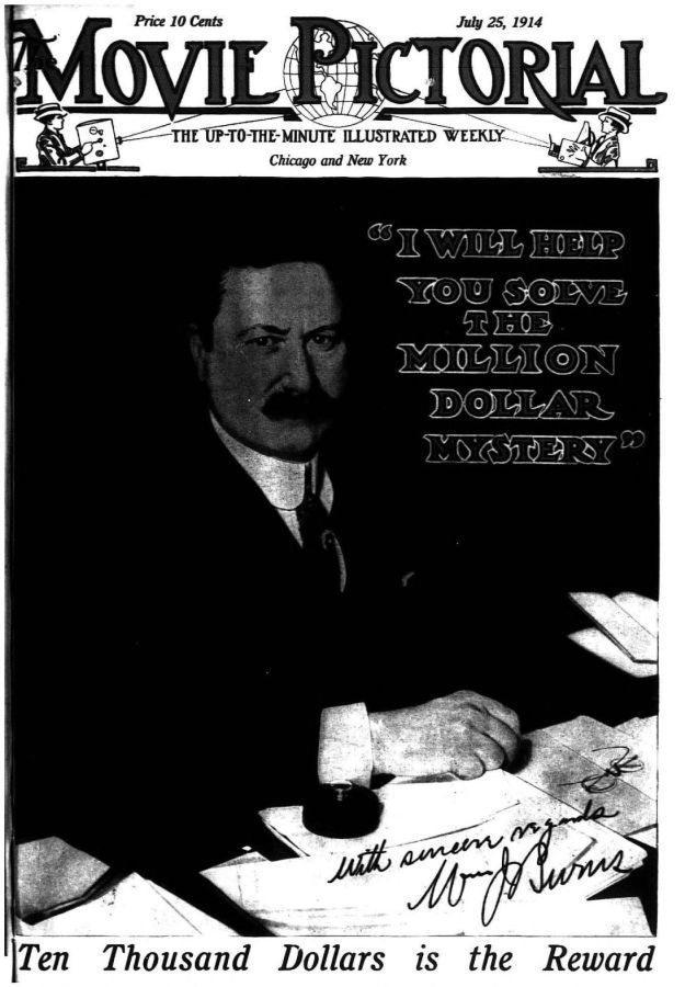 MOVIE PICTORIAL magazine side cover 25 July 1914