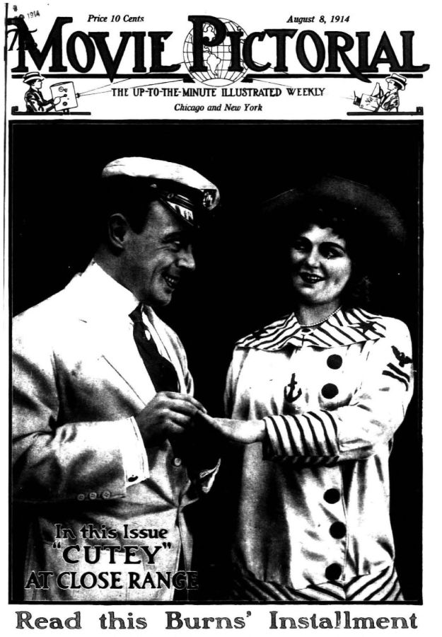 MOVIE PICTORIAL magazine side cover 8 August 1914