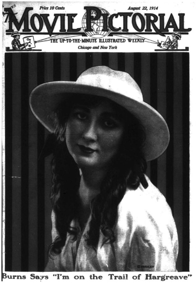 MOVIE PICTORIAL magazine side cover 22 August 1914
