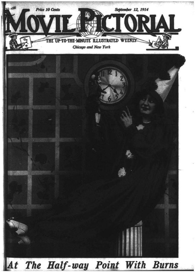 MOVIE PICTORIAL magazine side cover 12 September 1914