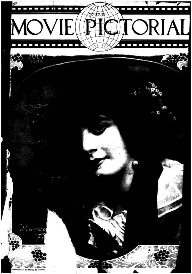 MOVIE PICTORIAL magazine side cover July 1915