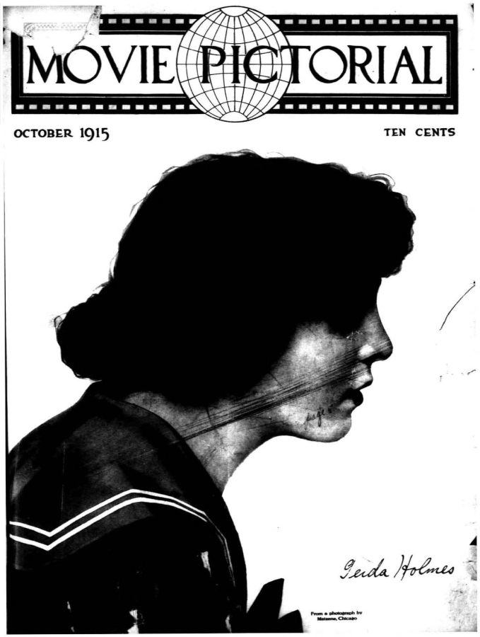 MOVIE PICTORIAL magazine side cover October 1915