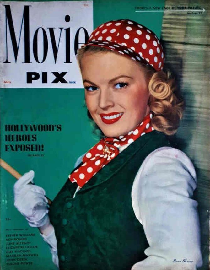 MOVIE PIX magazine side cover  Vol 2 # 2 August 1950