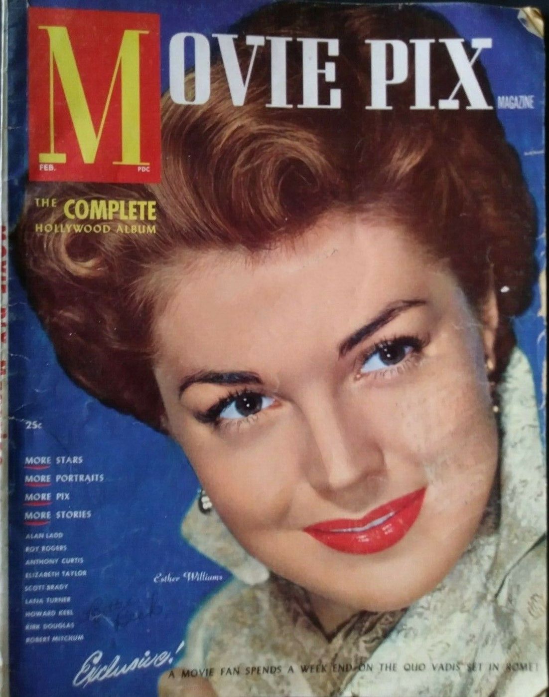 MOVIE PIX magazine side cover  Vol 2 # 3 February 1951