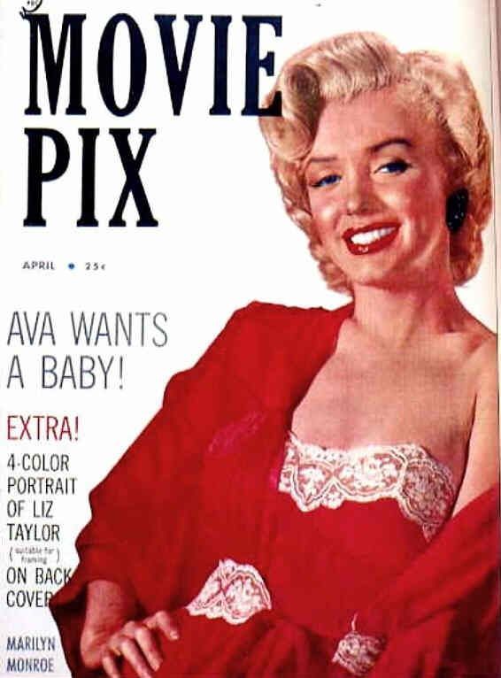MOVIE PIX magazine side cover  Vol 4 # 3 April 1953