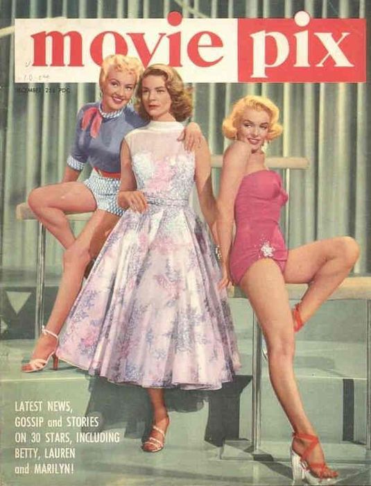 MOVIE PIX magazine side cover  Vol 5 # 1 December 1953