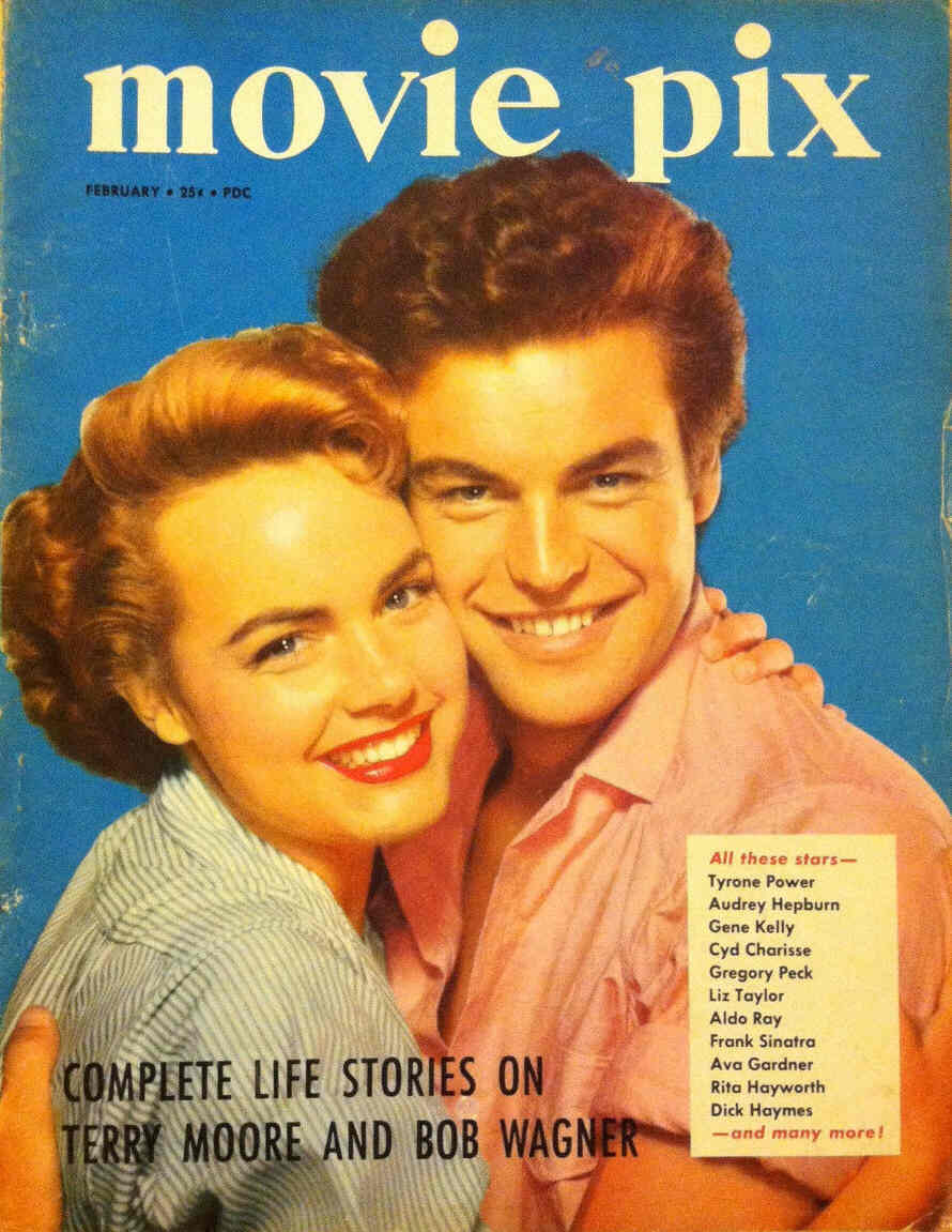 MOVIE PIX magazine side cover  Vol 5 # 2 February 1954