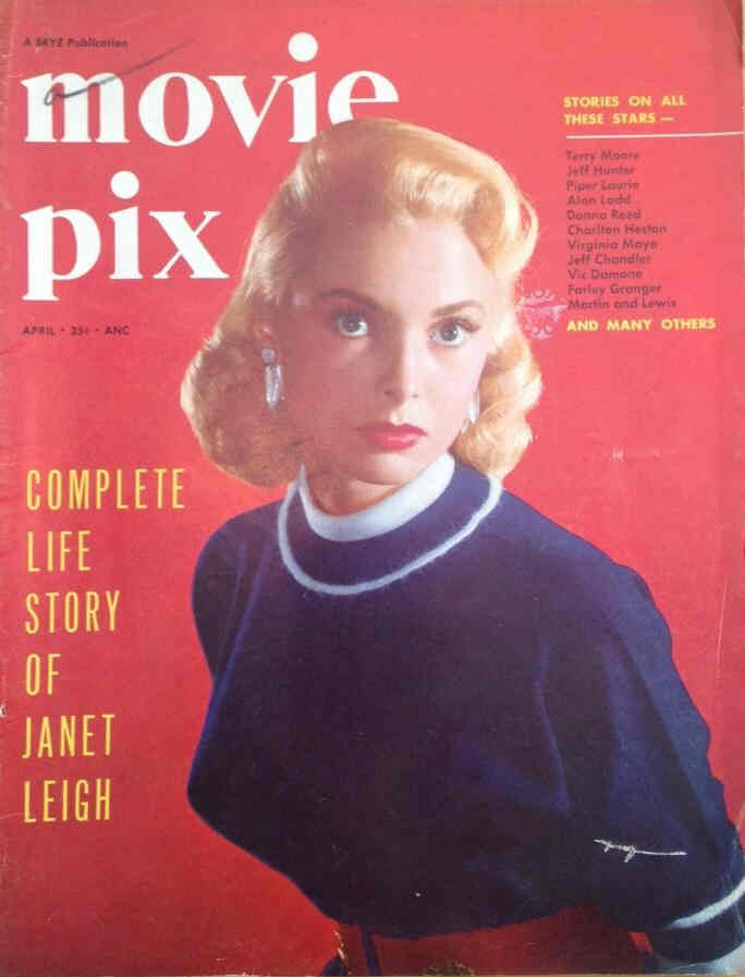 MOVIE PIX magazine side cover  Vol 5 # 3 April 1954