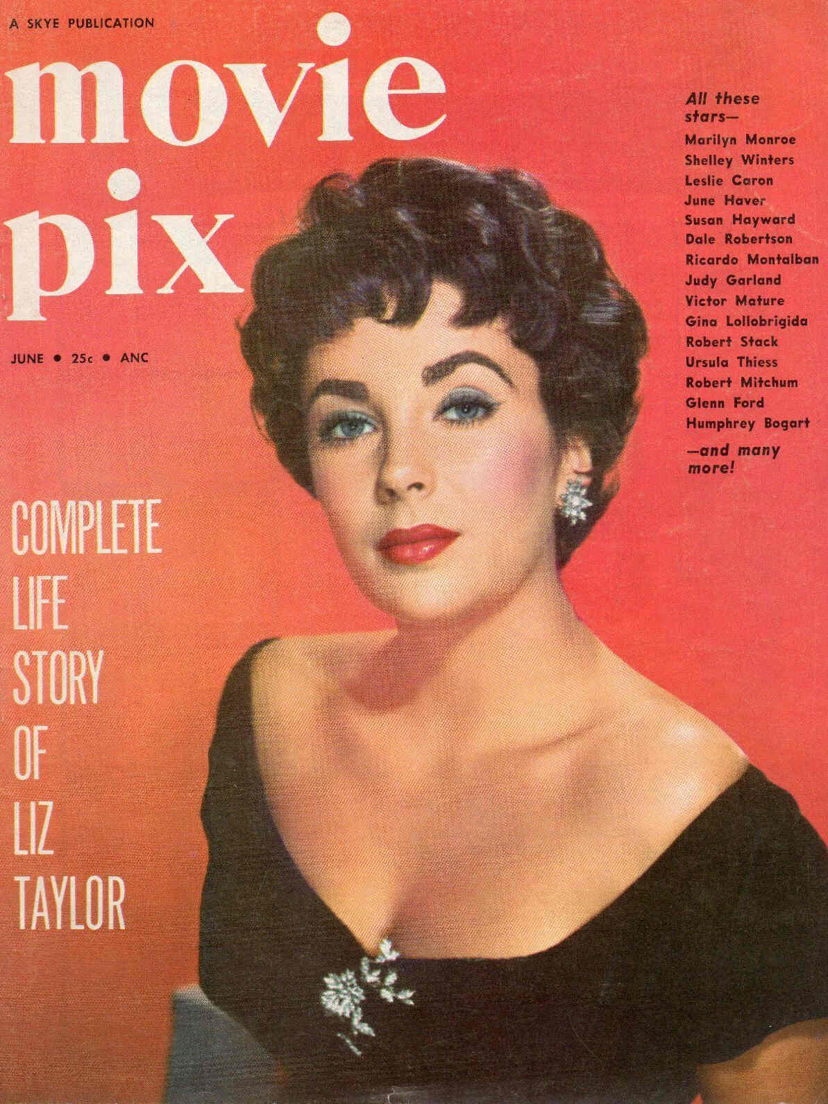 MOVIE PIX magazine side cover  Vol 5 # 4 June 1954