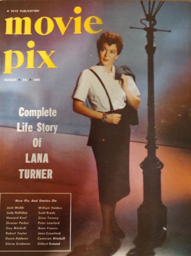 MOVIE PIX magazine side cover  Vol 5 # 5 August 1954