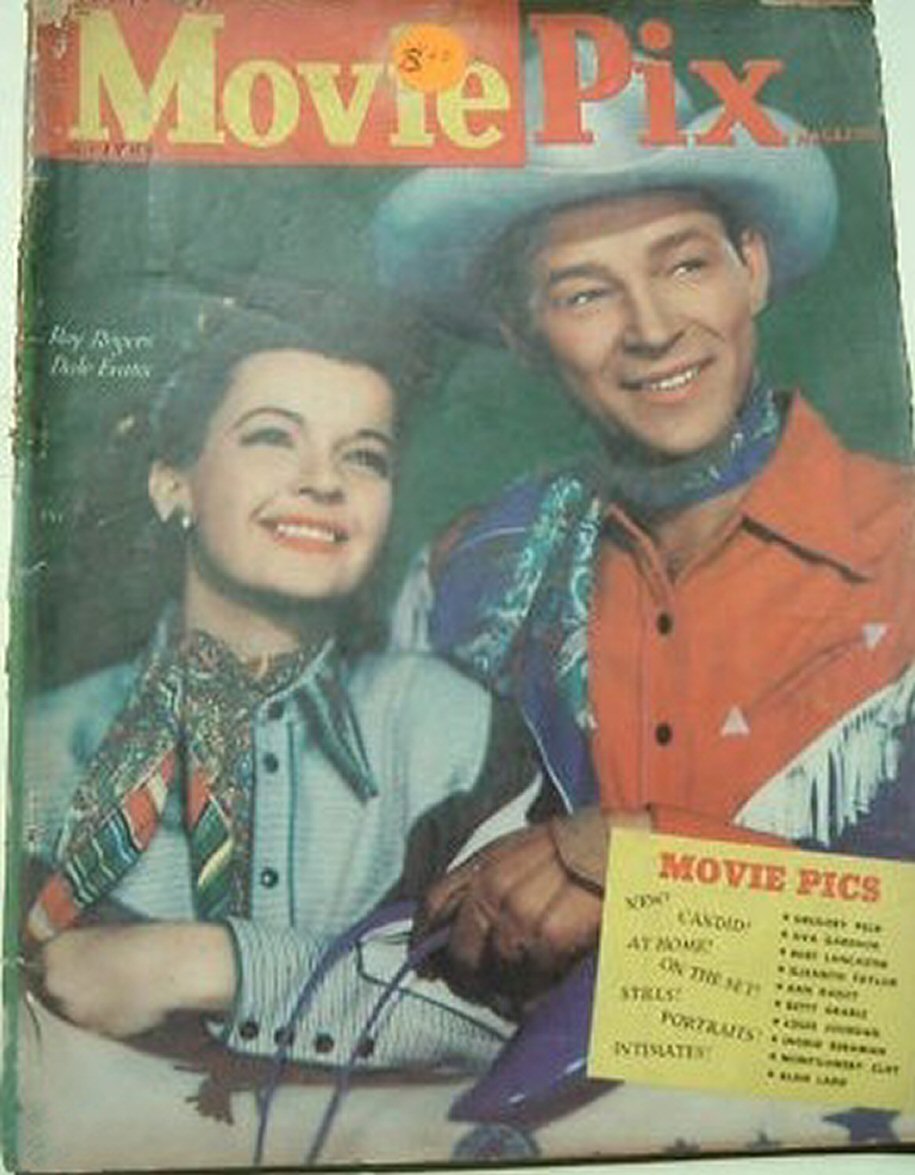 MOVIE PIX magazine side cover  Vol 1 No  1  July/August 1949