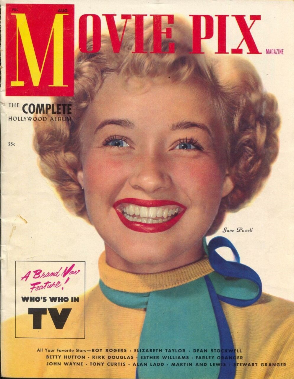 MOVIE PIX magazine side cover  Vol 2 No  6  August/September 1951