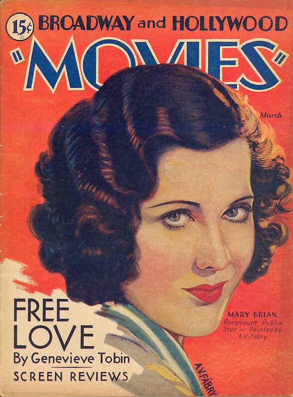 MOVIES (Alavania) magazine side cover March 1931