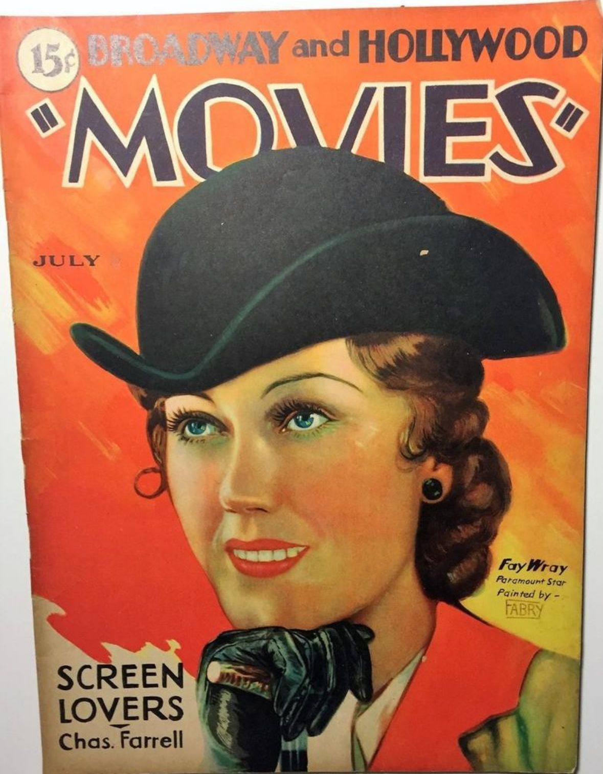MOVIES (Alavania) magazine side cover July 1931