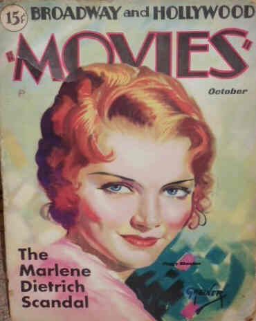 MOVIES (Alavania) magazine side cover October 1931