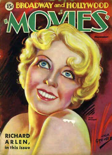 MOVIES (Alavania) magazine side cover December 1931