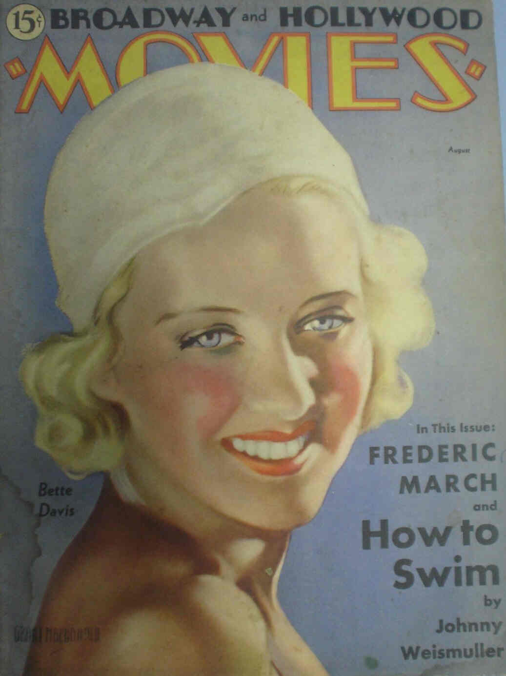 MOVIES (Alavania) magazine side cover August 1932
