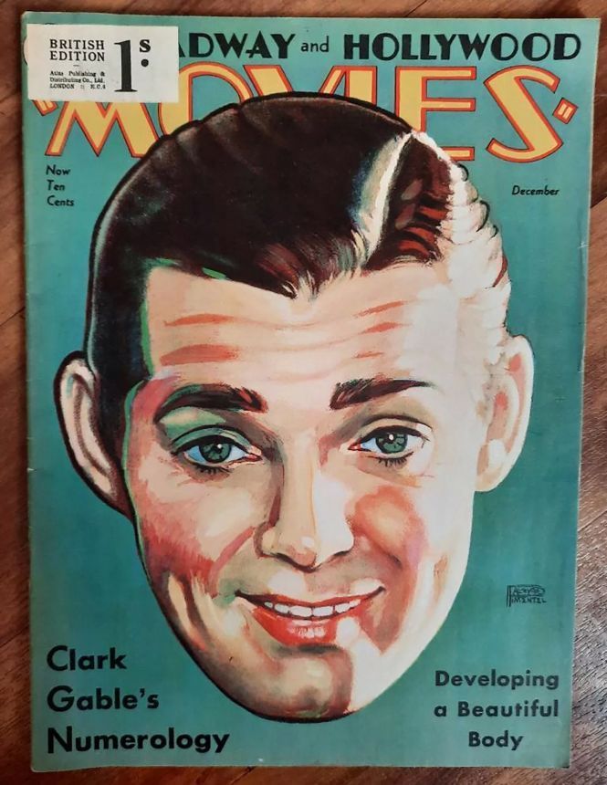 MOVIES (Alavania) magazine side cover December 1933