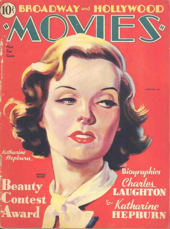 MOVIES (Alavania) magazine side cover January 1933