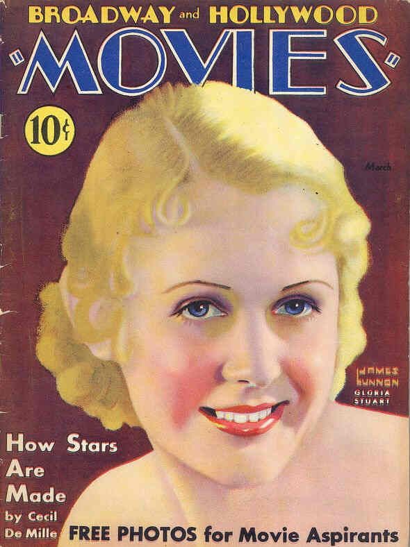 MOVIES (Alavania) magazine side cover March 1933