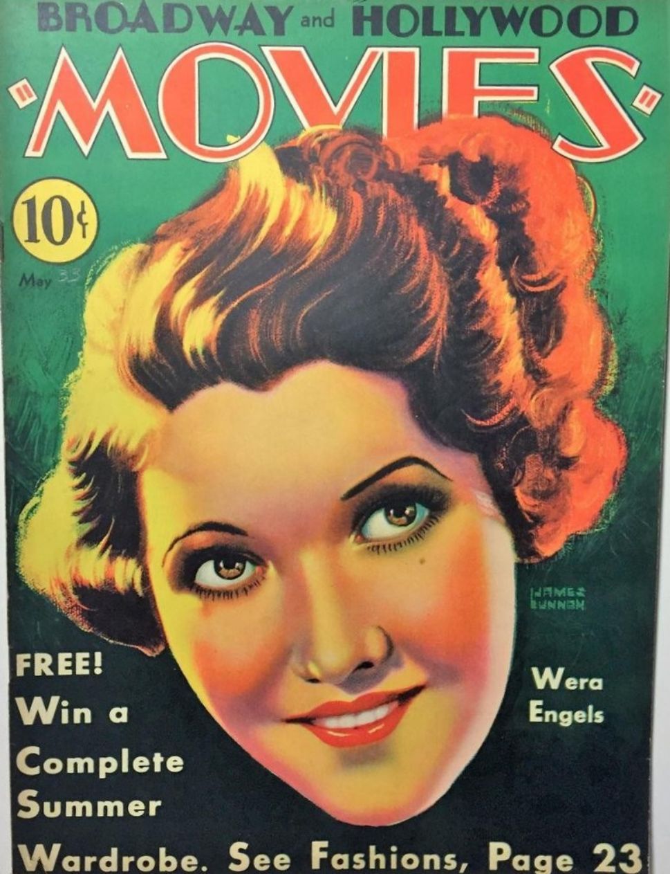 MOVIES (Alavania) magazine side cover May 1933