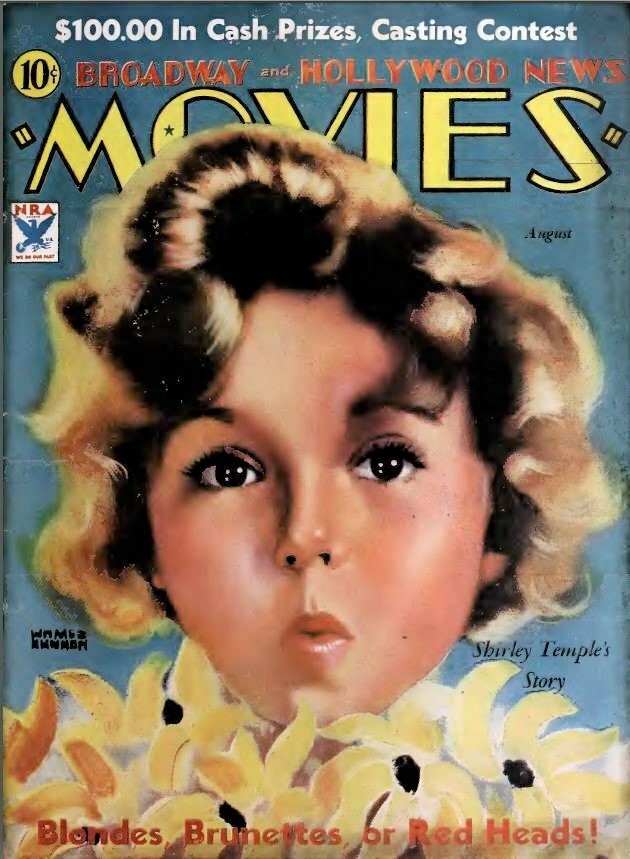MOVIES (Alavania) magazine side cover August 1934
