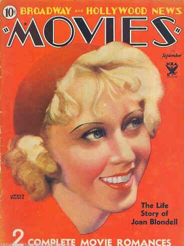 MOVIES (Alavania) magazine side cover September 1934