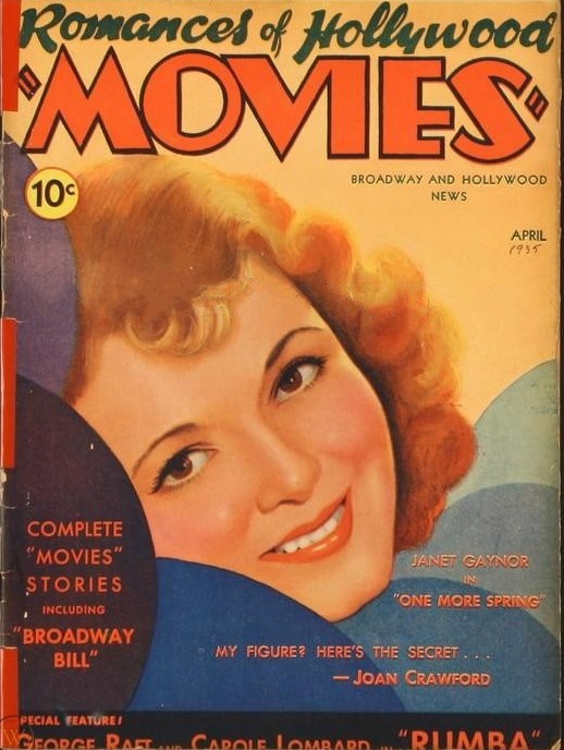 MOVIES (Alavania) magazine side cover April 1935
