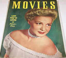 MODERN MOVIES (Ideal) magazine side cover August 1946