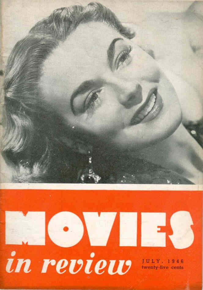 MOVIES IN REVIEW magazine side cover July 1946
