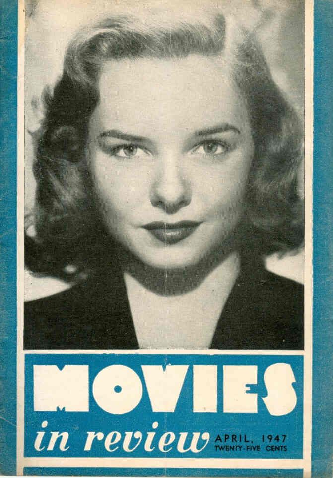 MOVIES IN REVIEW magazine side cover April 1947