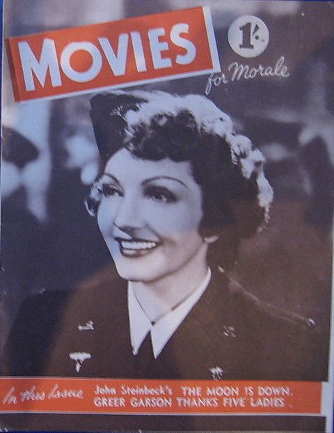 MOVIES FOR MORALE magazine side cover  1943