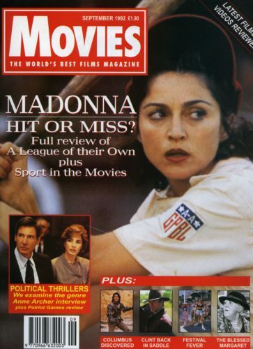 MOVIES (UK) magazine side cover Issue 3 September 1992