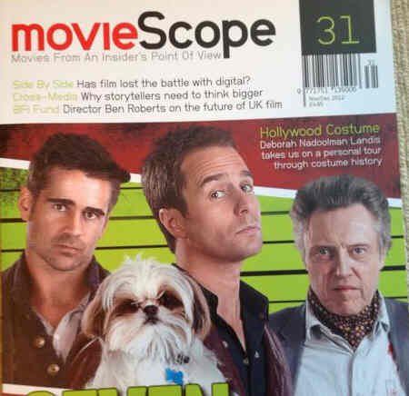MOVIESCOPE magazine side cover Issue 31 November/December 2012