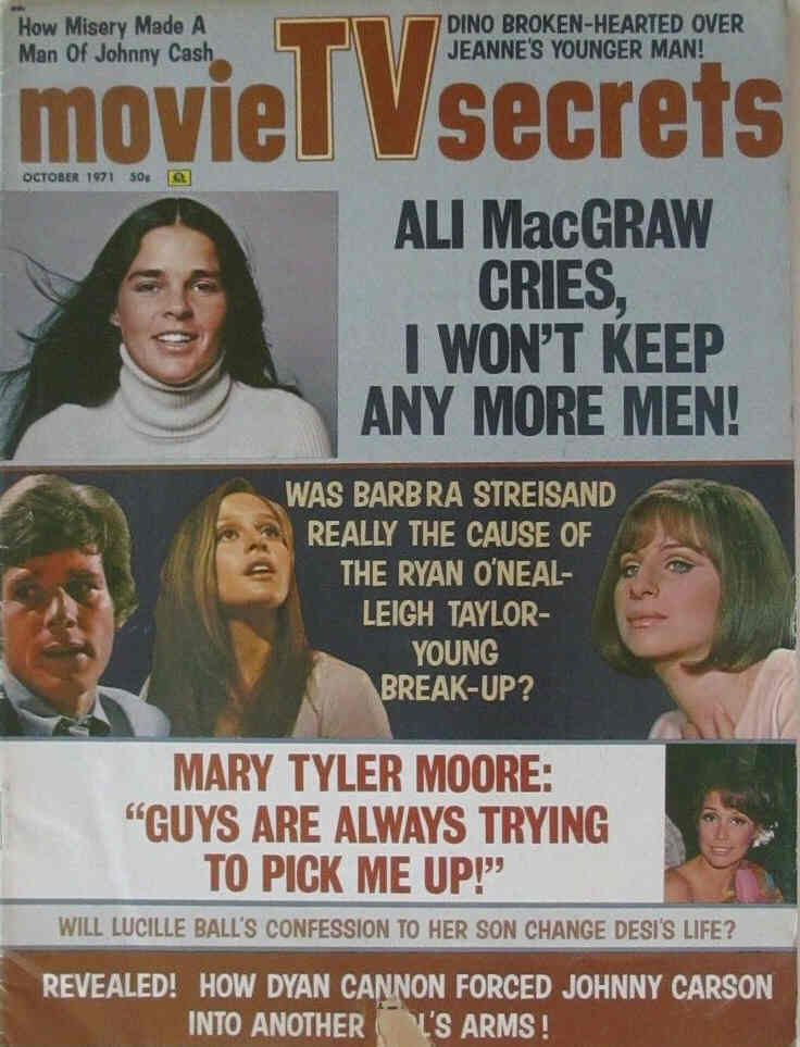 MOVIE SECRETS magazine side cover October 1971