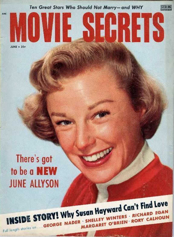 MOVIE SECRETS magazine side cover  June 1956