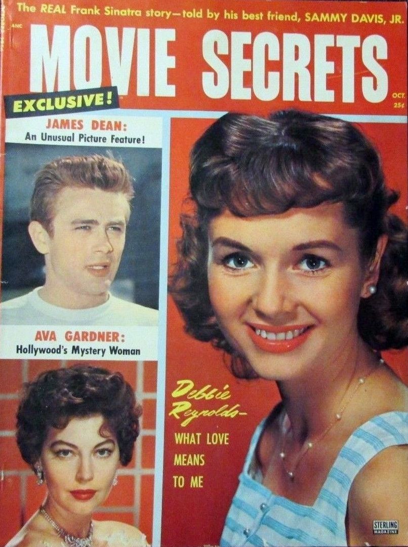 MOVIE SECRETS magazine side cover  October 1956