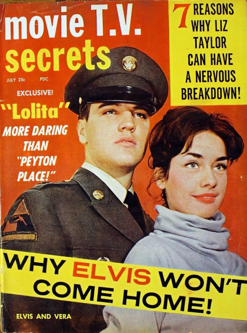 MOVIE SECRETS magazine side cover  July 1959