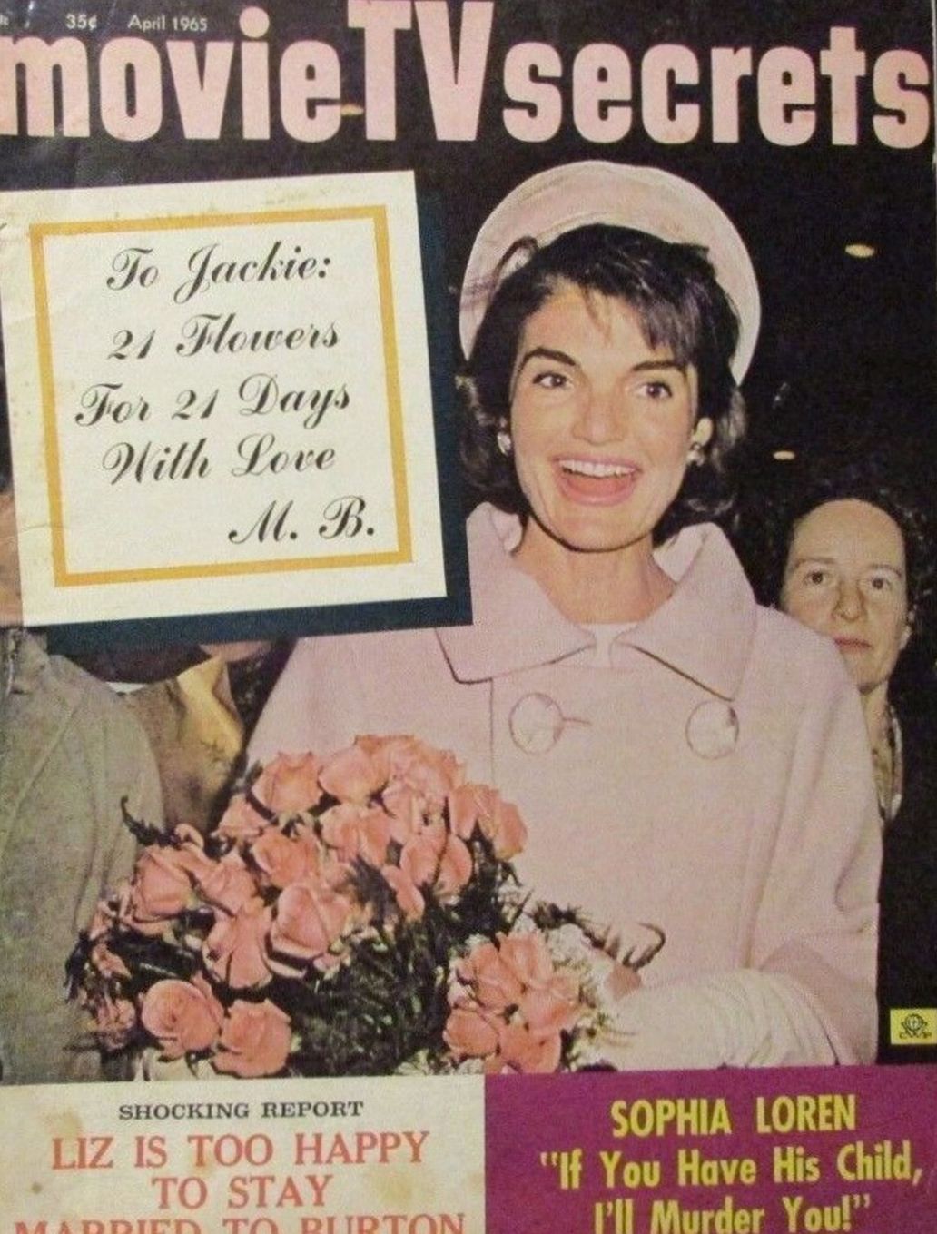 MOVIE SECRETS magazine side cover  April 1965