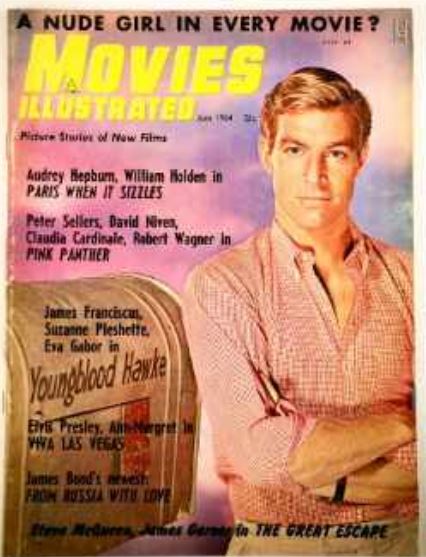 MOVIES ILLUSTRATED magazine side cover June 1964